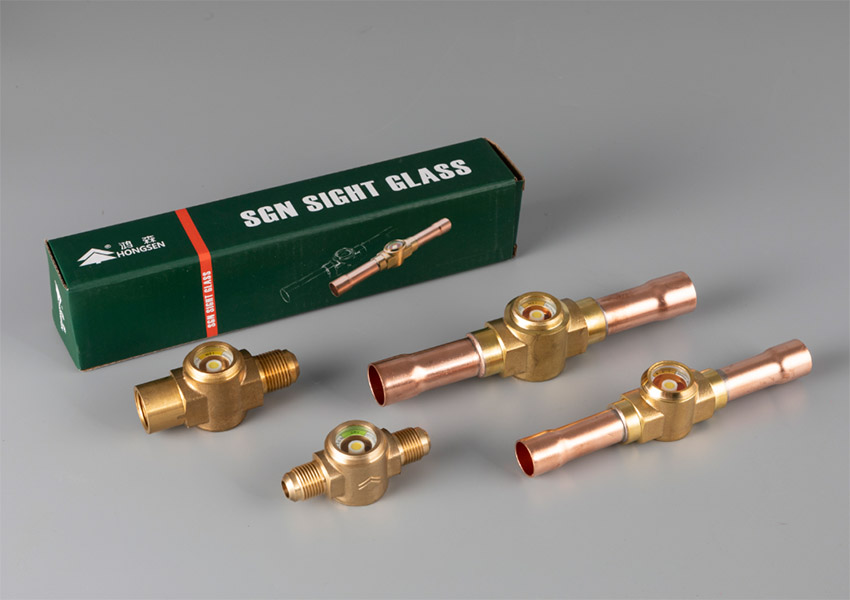HONGSEN Brass sight glass SGN type used in refrigeration system